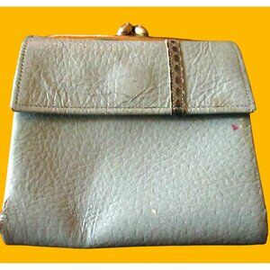 Vintage 1960s Clutch Coin Wallet  Princess Gardner Baby Blue Pigskin Leather